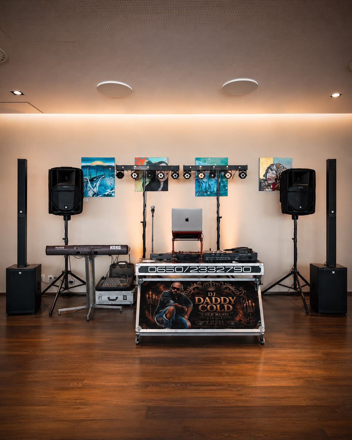 Cold Music Studio – Setup mit Ton- und Lichttechnik